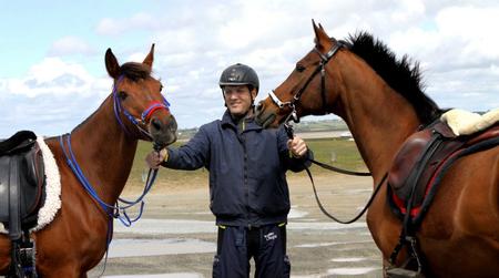 Entrainement sur les plages de Normandie pour Tilara et Farah